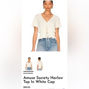 Amuse Harlow Knit Top in Cream